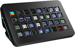 TreasLin/VSDinside XL Streaming Deck & Macro Keypad – 32 Customizable Keys with Scroll