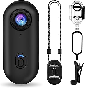 i3 4K Thumb Action Camera, Tiny Size, Mount Anywhere, Small Body Camera with Spring Clip, 