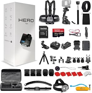 GoPro Hero (Go Pro Hero) Black Compact - Waterproof Action Camera with 4K Ultra HD Video, 