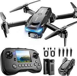 Drone with Camera - Drone with Screen on Controller for Beginners, Foldable Remote Control