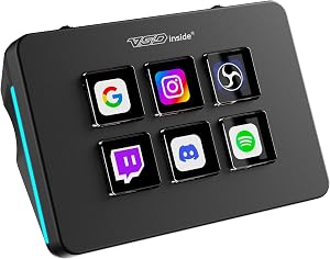 VSDinside Mini Stream Controller Deck, Gaming Streaming Macro Pad Keypad, Shortcut Keyboar
